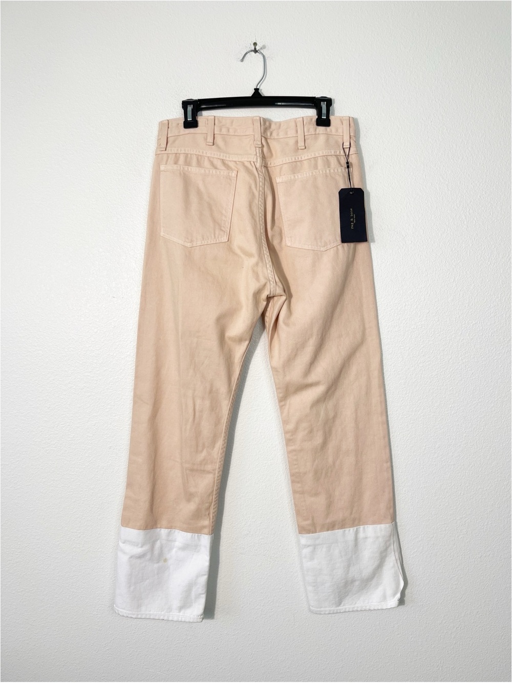 Rag & Bone Trompe L’oeil Selvedge Cuff Detail Jeans NEW - Picture 4 of 12